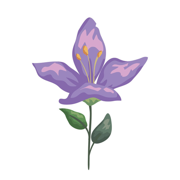 beautiful flower decorative icon - Vector, Image