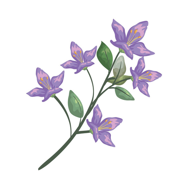 красиві квіти декоративна ікона
 - Вектор, зображення