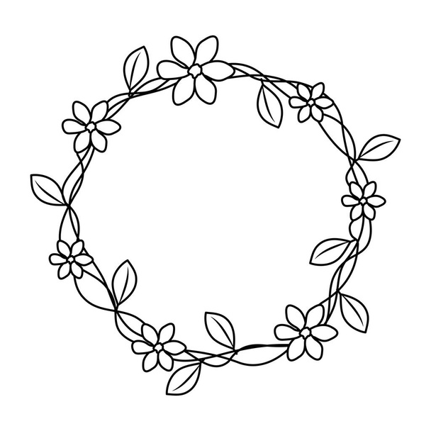 cute flowers wreath crown - Vector, Image