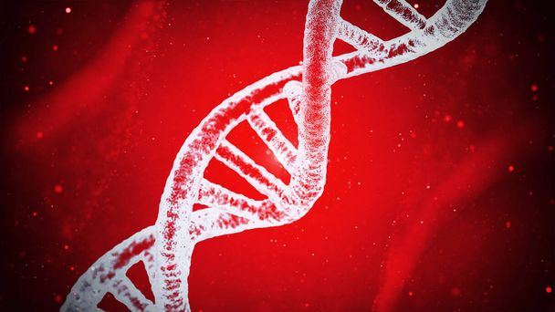 abstrakti DNA tausta punaisella tilalla
 - Valokuva, kuva