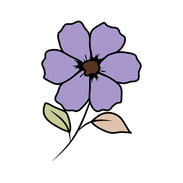 schöne Blume dekorative Symbol - Vektor, Bild
