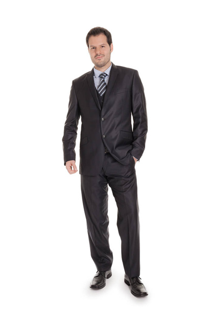 Young businessman wearing suit isolated on white background - Foto, Imagem