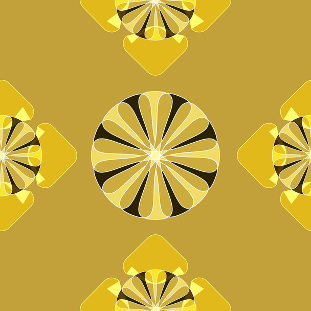 Circle, flower, diamond pattern - Vector, Image