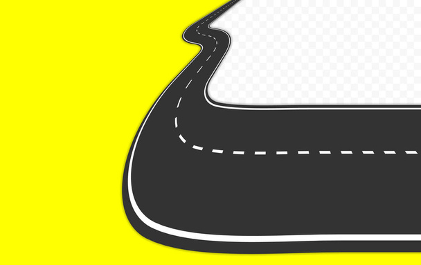 Route courbe avec des marques. Illustration vectorielle
 - Vecteur, image