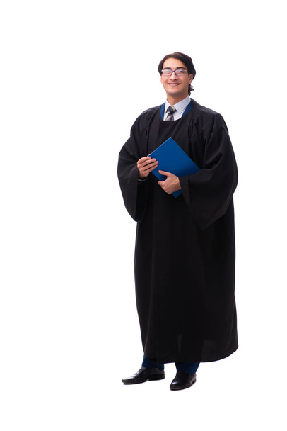Молодой красивый судья изолирован на белом
  - Фото, изображение