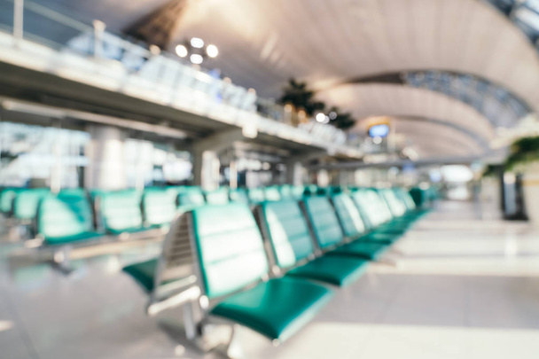 Abstract blur and defocused airport terminal interior - Photo, Image