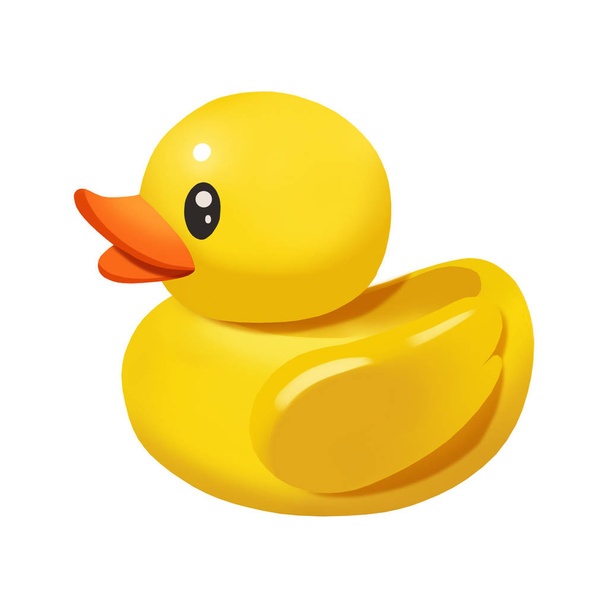close up view of cute yellow duck illustration - Foto, Imagem