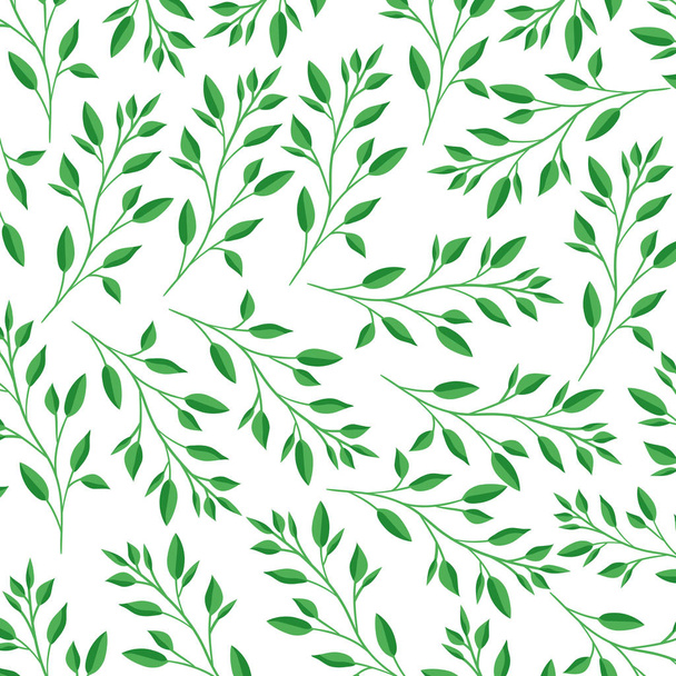 branch with leafs pattern - ベクター画像