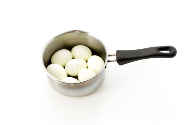 boiled eggs in a saucepan - Photo, Image