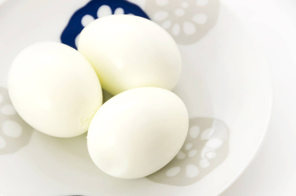 boiled eggs on a plate - Photo, Image