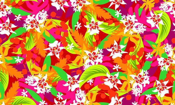 Seamless modern tropical pattern - Διάνυσμα, εικόνα