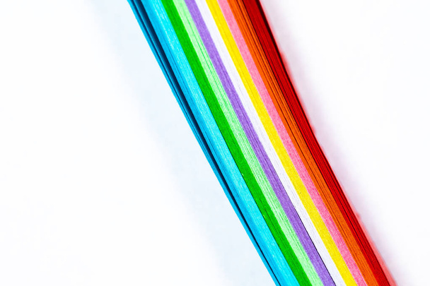close up of Colored bright sheets of paper - Φωτογραφία, εικόνα