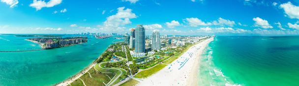Luchtfoto van South Beach, Miami Beach, Florida, VSA - Foto, afbeelding