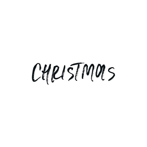 Χριστούγεννα και Πρωτοχρονιά φράση. Χειρόγραφη σύγχρονων γραμμάτων για κάρτες, αφίσες, μπλουζάκια, κλπ. Εικονογράφηση διάνυσμα - Φωτογραφία, εικόνα