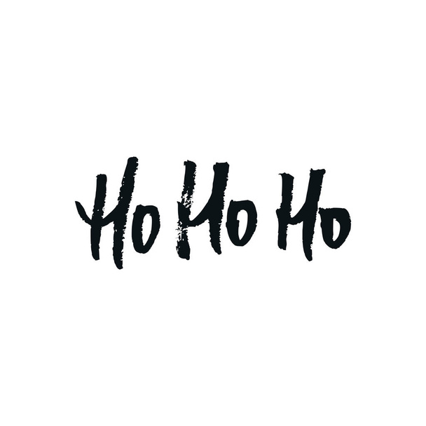 Hohoho - Vánoce a nový rok frázi. V rukou moderní nápis pro karty, plakáty, trička, atd. - Fotografie, Obrázek