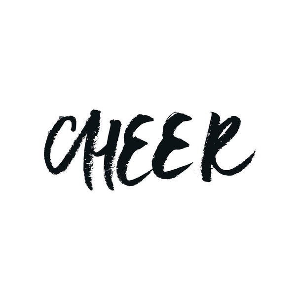 Cheer - Christmas and New Year phrase. Handwritten modern lettering for cards, posters, t-shirts, etc. - Photo, Image