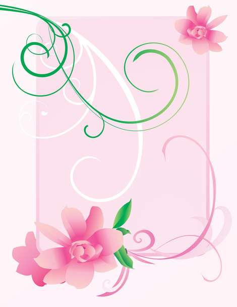 Flower banner pretty pink - Vektor, Bild
