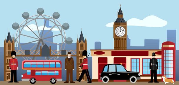 London and Great britain set. Traditions and culture collection. - Vector, Image