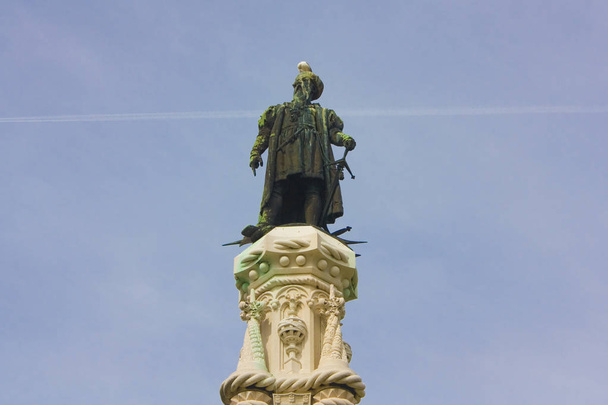 LISBOA, PORTUGAL - 1 de Março de 2019: Monumento a Afonso de Albuquerque em frente ao Palácio Belm em Lisboa
 - Foto, Imagem
