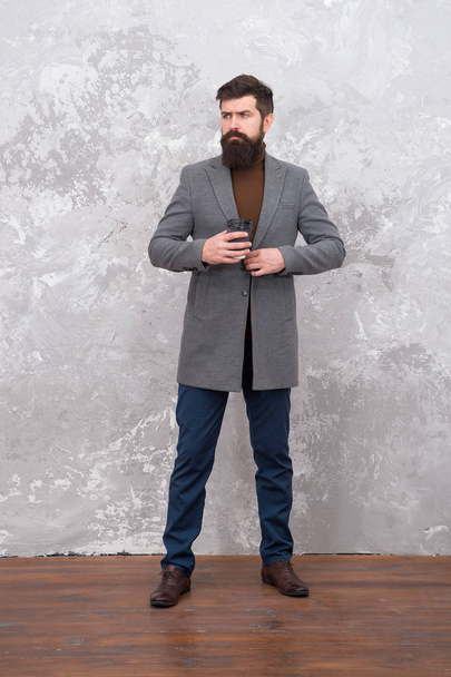 Style and intelligence. Man handsome bearded businessman wear luxury formal suit. Menswear and fashion concept. Guy brutal fashion model. Business people fashion style. Casual clothes for office - Foto, immagini