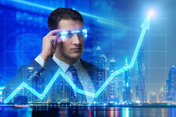 Businessman in stock trading concept - Photo, Image