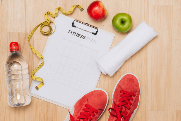 Entrenamiento y dieta fitness, Planificación de control de la dieta concepto
. - Foto, imagen