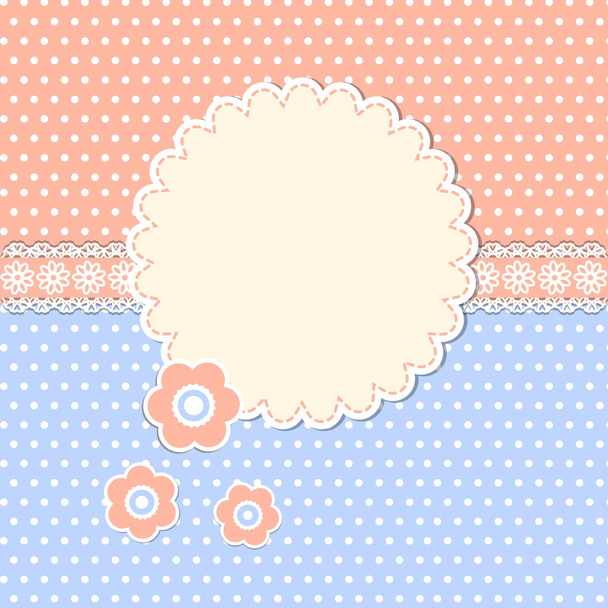 Круглая рамка с цветами
 - Вектор,изображение
