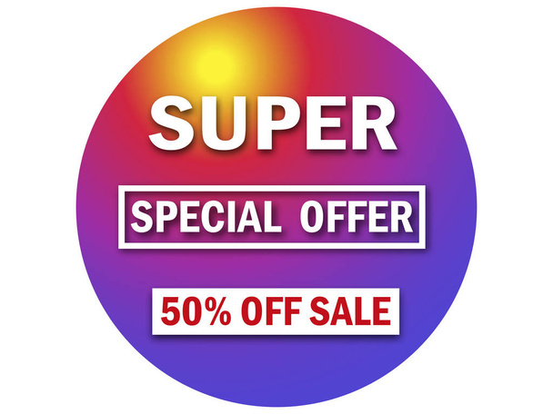 Super sale web banner background.Vector - Vector, Image