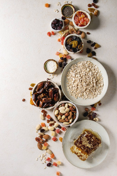 Variety of dried fruits and nuts - Photo, image