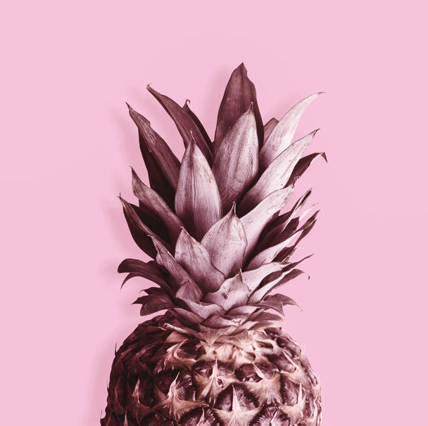 Pineapple on a pastel pink background. creative design - Fotó, kép