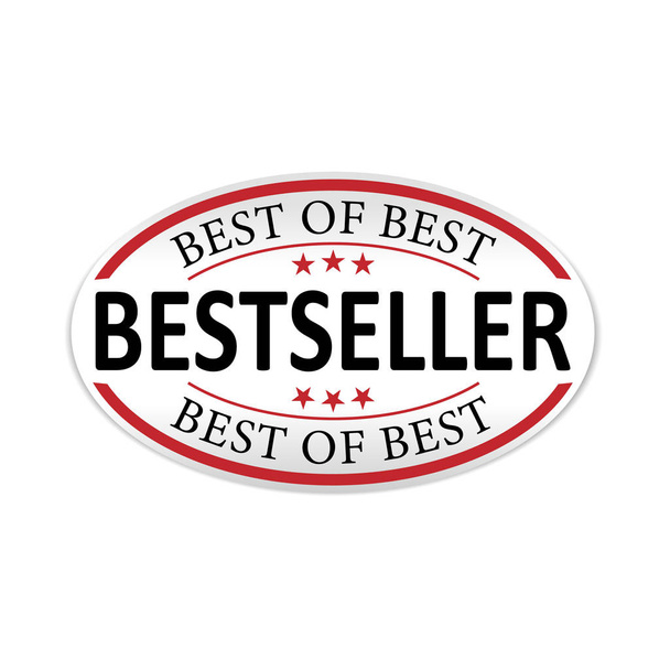 best of the best bestseller paper web lable badge isolated - ベクター画像