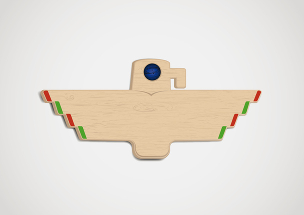 Wooden totem - Vector, Image