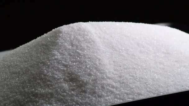 Berg van witte suiker geraffineerd ronddraaien - Video