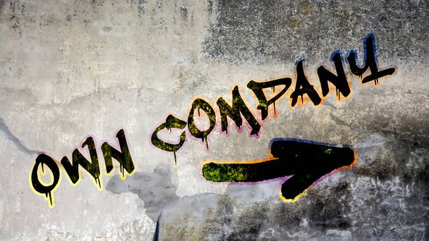 Graffiti de pared a PROPIO COMPAÑÍA
 - Foto, Imagen
