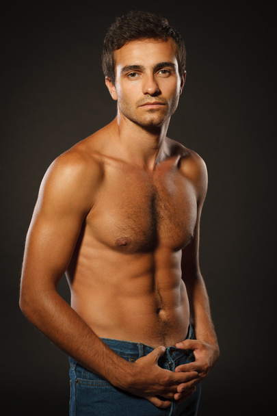 Young muscular male shirtless - Fotó, kép