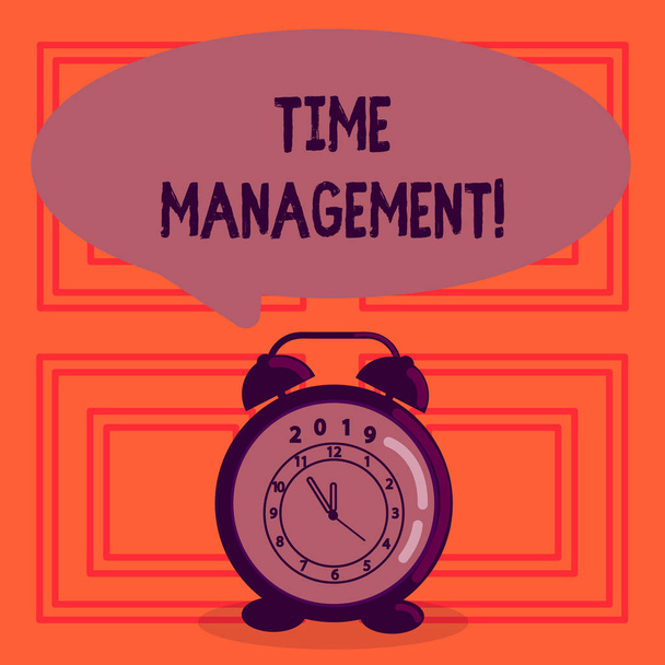 Zaman yönetimi gösterilen metin işareti. Kavramsal zamanlama planlı iş verimliliği toplantı tarihleri için fotoğraf. - Fotoğraf, Görsel