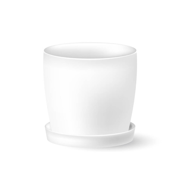 white flower vase - Vector, imagen