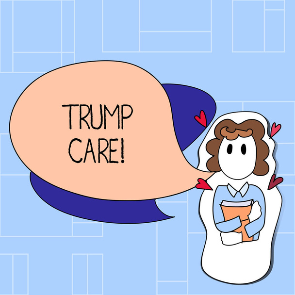 Handwriting text Trump Care. Concept meaning refers to replacement for Affordable Care Act in united states. - Photo, Image