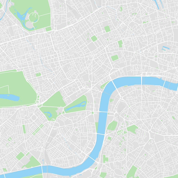 Downtown vektori kartta Lontoo, Yhdistynyt kuningaskunta
 - Vektori, kuva