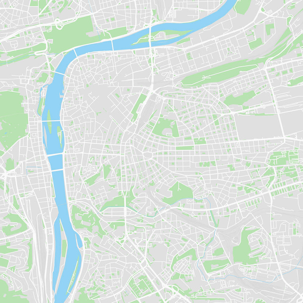 ダウンタウンのベクトル マップのプラハ、チェコ共和国 - ベクター画像