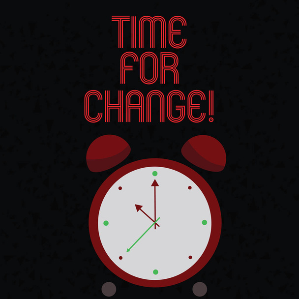 Text sign showing Time For Change. Conceptual photo Transition Grow Improve Transform Develop. - Photo, Image