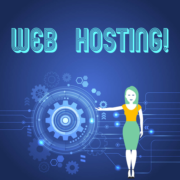 Handwriting text Web Hosting. Concept meaning Server service that allows somebody to make website accessible. - Photo, Image