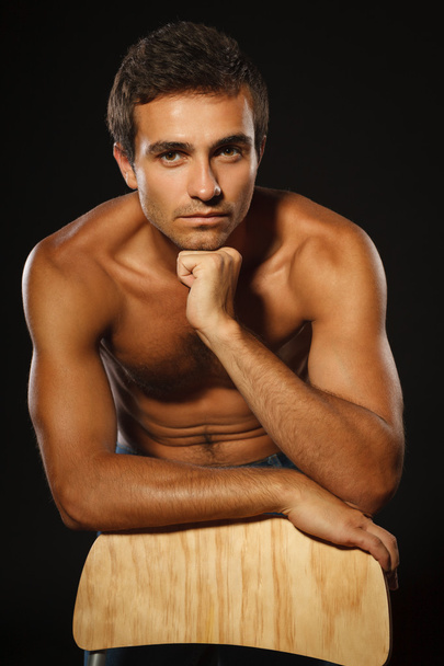 Young muscular male shirtless - Foto, Imagen