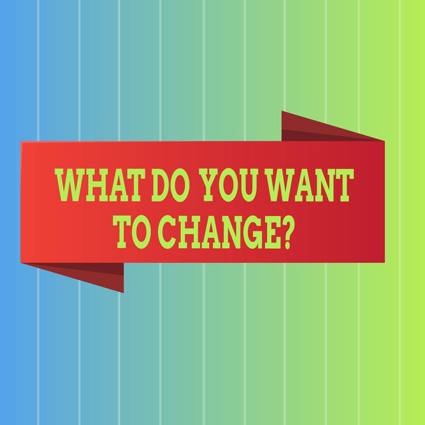 Was willst du ändern? Konzept bedeutet Strategieplanung Entscheidungsziel. - Foto, Bild