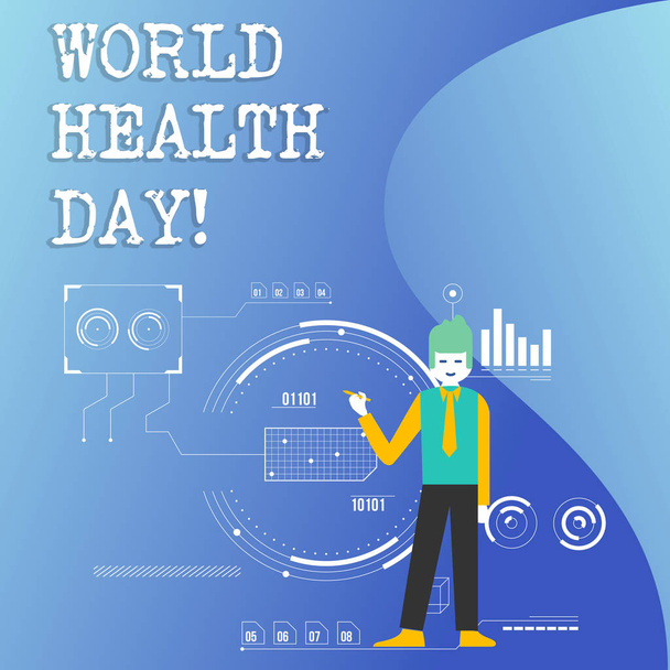 Nota scritta che mostra la Giornata Mondiale della Sanità. Foto aziendale in mostra Data speciale per attività sane Prevenzione della cura
. - Foto, immagini
