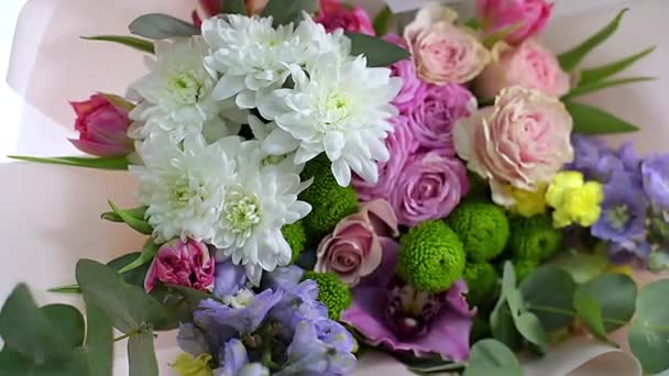 piękny bukiet kwiatów - Materiał filmowy, wideo
