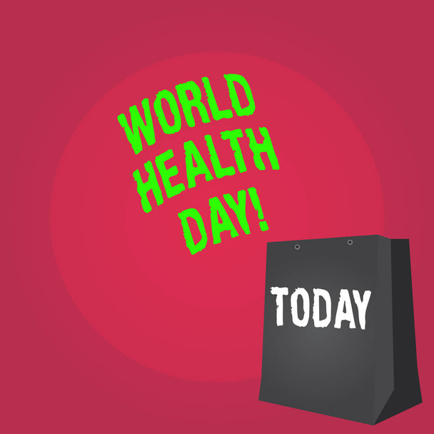 Parola che scrive testo Giornata Mondiale della Sanità. Business concept per una data speciale per attività sane Prevenzione dell'assistenza sanitaria
. - Foto, immagini