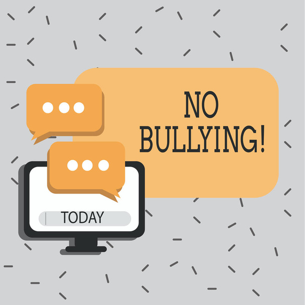 Sinal de texto sem bullying. Foto conceitual Abuso proibido Agressão Assalto Agressão
. - Foto, Imagem