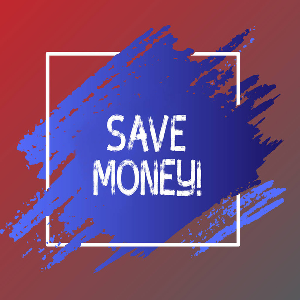 Text sign showing Save Money. Conceptual photo Reduce expenses Make a fund from earnings. - Photo, image