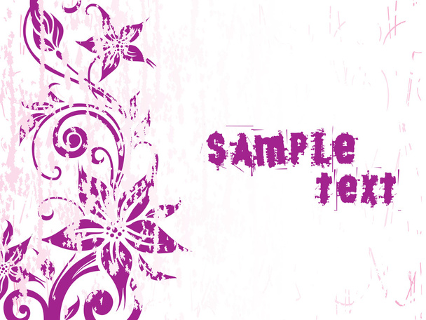 Grungy purple flower - Вектор,изображение